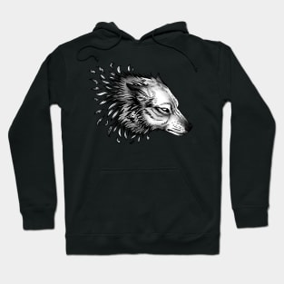 Wolf with petals Hoodie
